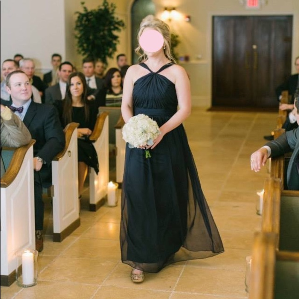 Navy formal bridesmaid dress